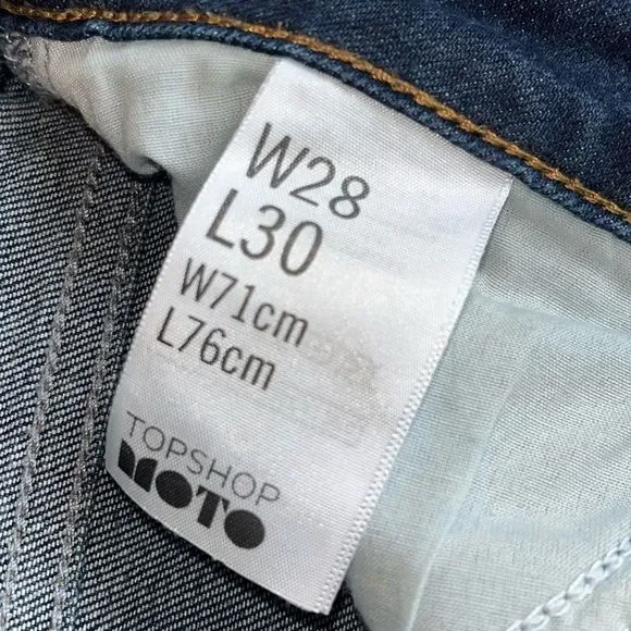 Topshop Moto Jeans Size 28 x 30 - Picture 3 of 5